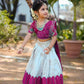 Jyoti Fashion Classy Wine Heavy Chenille Sequins Embroidered Kids Lehenga Choli Set | Swadesiicart