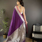 Joban Fashion Purple Small Butti Banarasi Silk Sarees | Swadesiicart