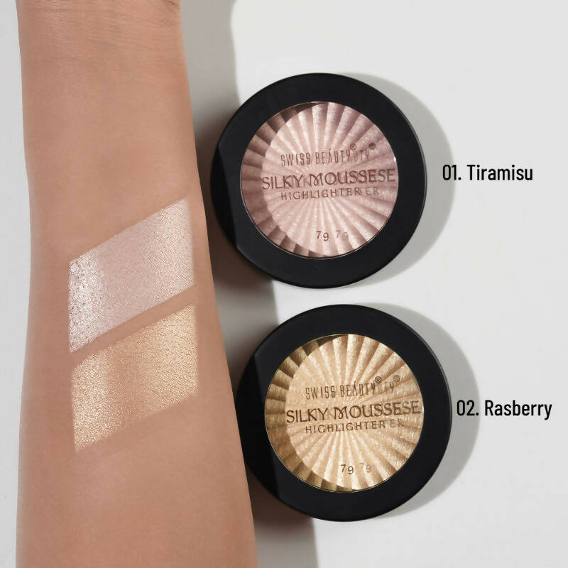 Swiss Beauty Silky Mousse Highlighter With Shimmery Finish - 02 Rasberry | Swadesiicart