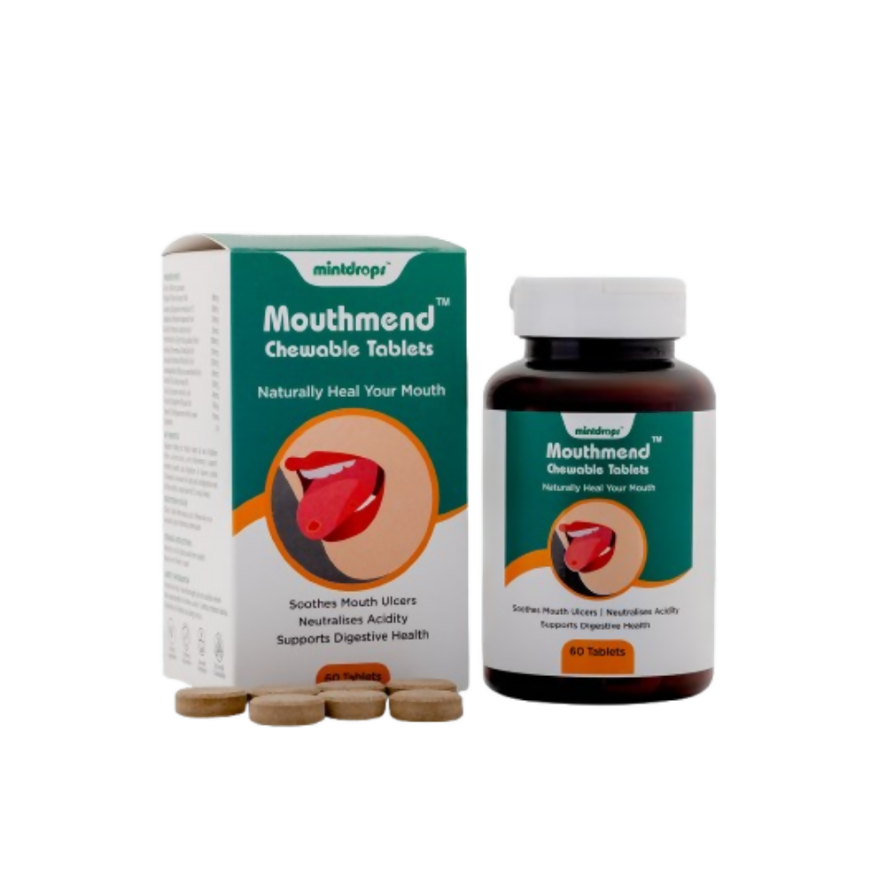 Mintdrops MouthMend Chewable Tablets (for Mouth Sores and Inflammation) | Swadesiicart