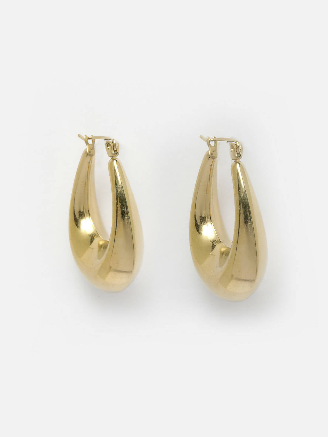 NVR Women Gold Circular Hoop Earrings | Swadesiicart