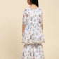 Alakhi Studio Girls Floral Georgette Printed Round-Neck Kurta With Sharara - White