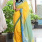 Very Much Indian Pure Cotton Handloom Saree With Intricate Borders - Yellow | Swadesiicart