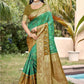 Shree Shyam Fashion Rama Green Pochampally Silk Saree