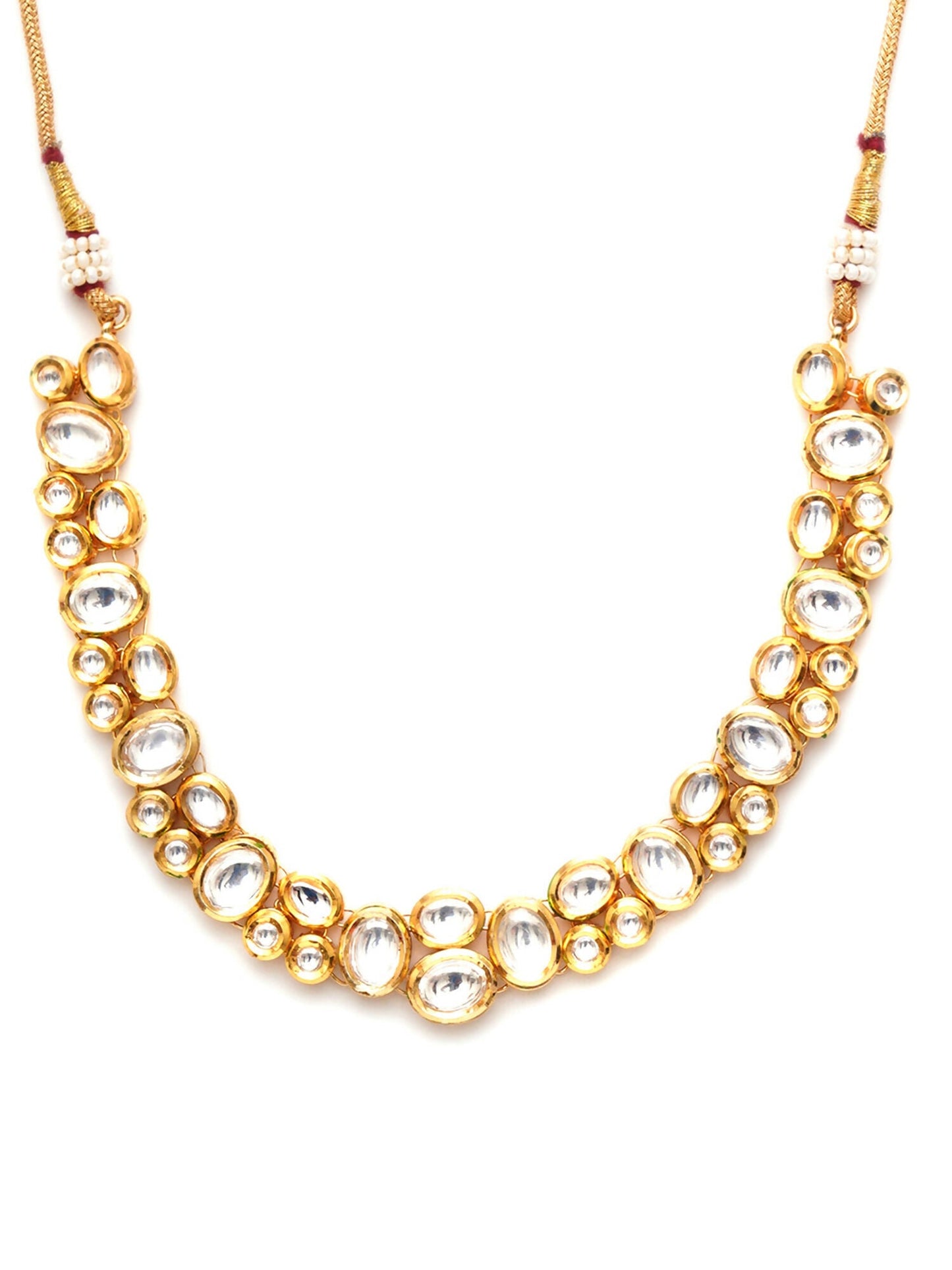 Kundan Neckpiece (Gold) - Ruby Raang | Swadesiicart
