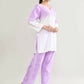 Joban Fashion Womens Cotton ChikanKari Purple Cord set - Swadesiicart