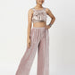 Lil Drama Glam Up Girls Grey Pant With Satin Top Party Co-Ordinate Set - Swadesiicart