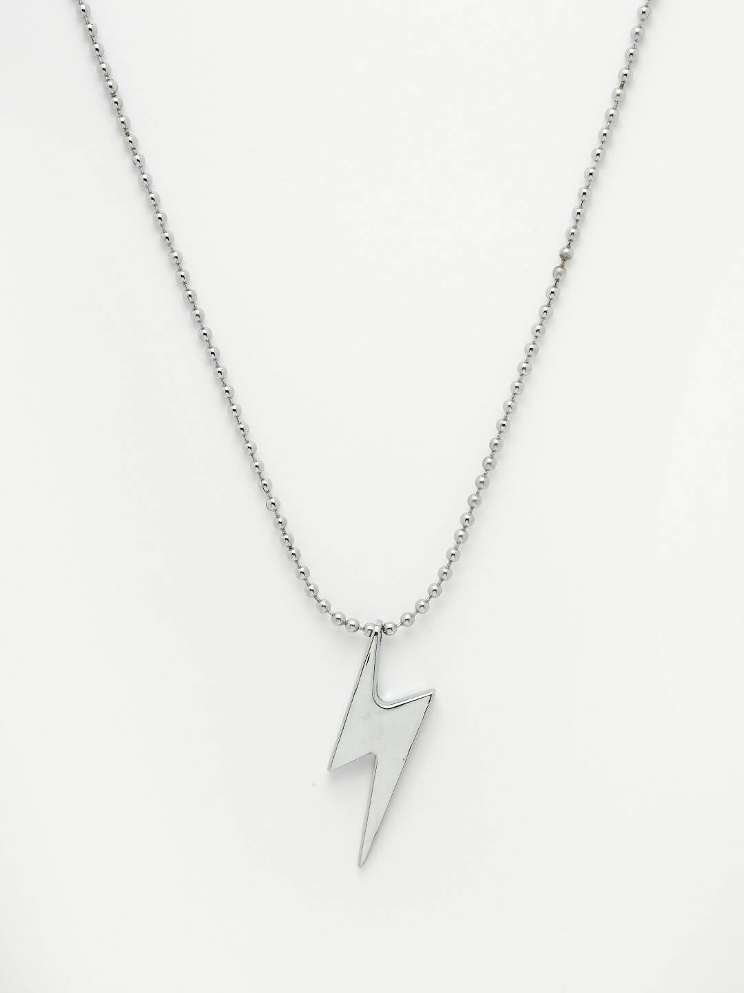 NVR Men Silver Plated Flash Pendent With Chain | Swadesiicart