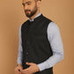Even Apparels Pure Wool Nehru Jacket - Blue | Swadesiicart