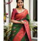 DEIANA'S Beautiful Designer Golden zari Soft Lichi Silk Saree - Light Green - Swadesiicart