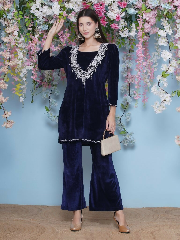 Joban Fashion Navy Blue Coord Set with inner - Swadesiicart