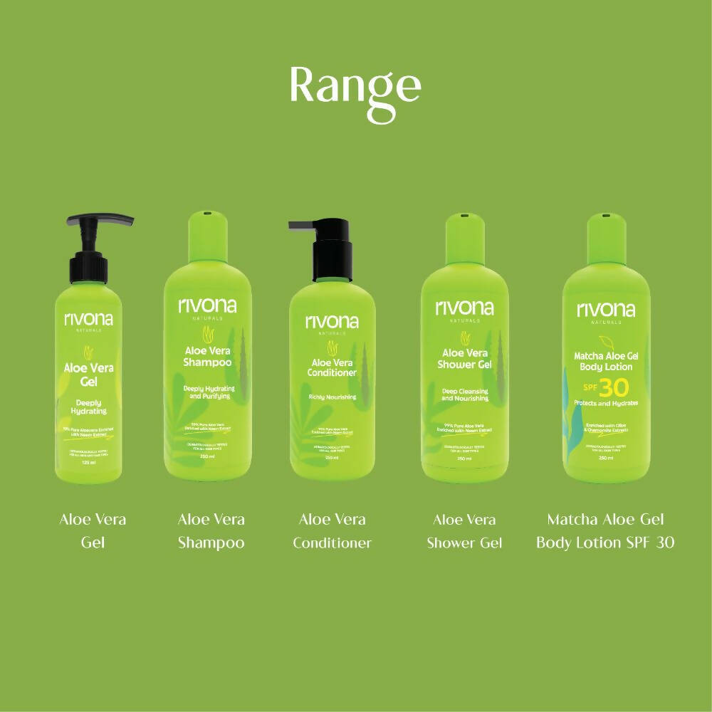 Rivona Naturals Matcha Aloe Gel Body Lotion with SPF 30 | Swadesiicart