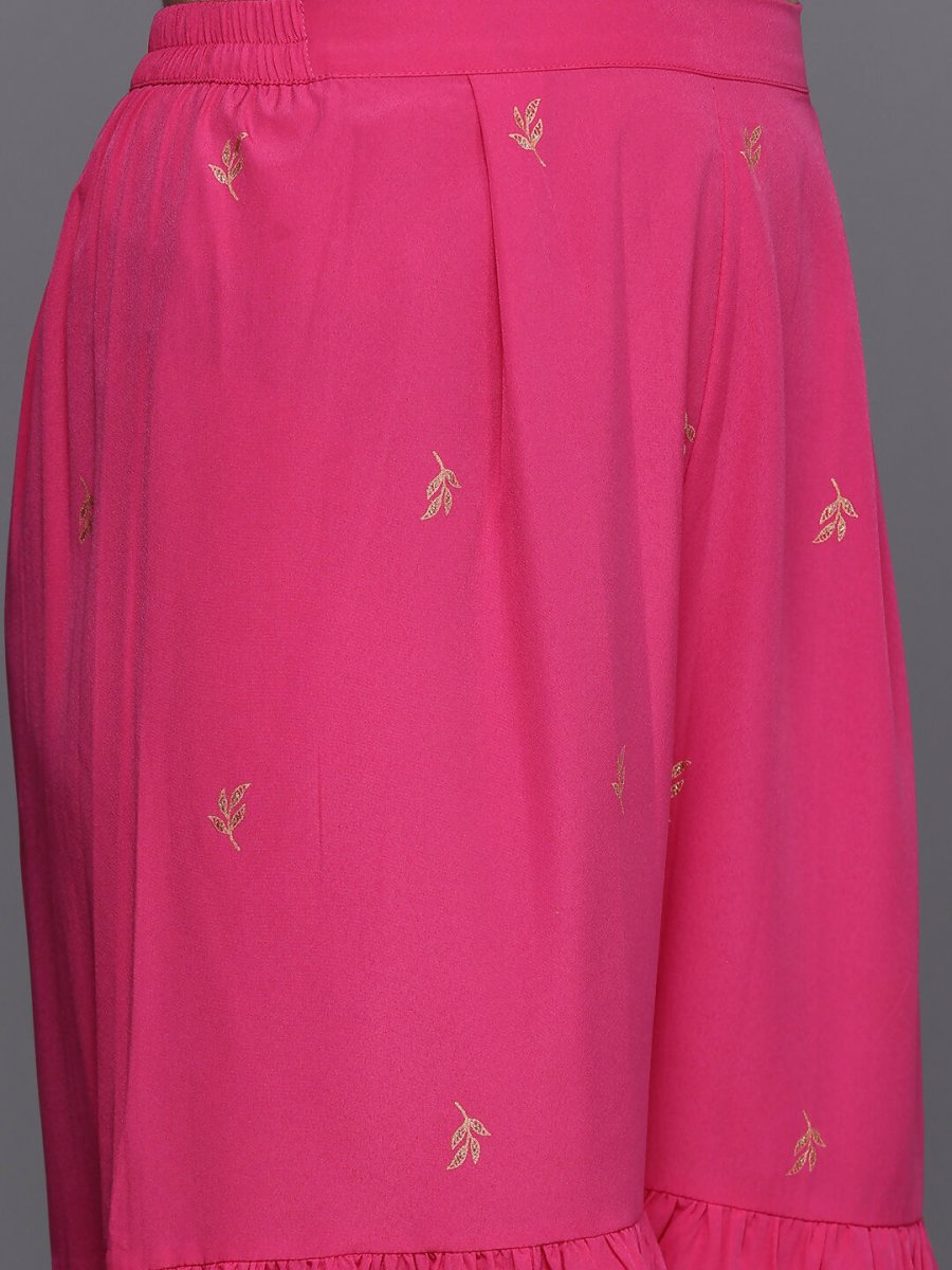 Ahalyaa Women's Traditional Wear Co-ods - Pink - Swadesiicart