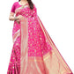 Vamika Banarasi Jacquard Weaving Pink Saree (PARINITI PINK) | Swadesiicart