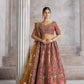 Kesar Fab Brown Banarasi Silk Hand_Woven Lehenga | Swadesiicart
