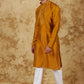 Bluesaanchi Men's Handloom Embroidered Bronze Kurta Set | Swadesiicart