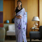 Vamsee Laxmi Purple Georgette Saree - Swadesiicart