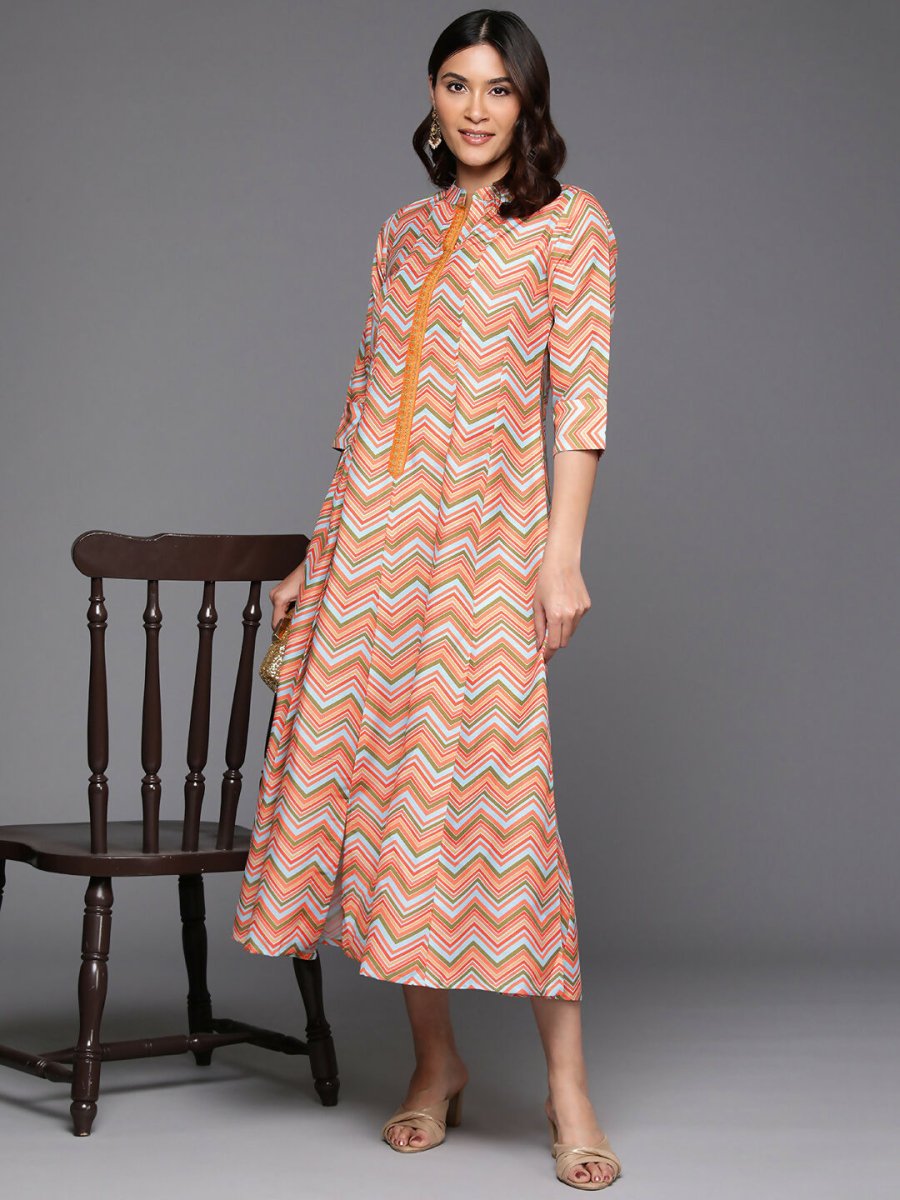 Ahalyaa Women's Traditional wear Ethnic Dress - Multi Color | Swadesiicart