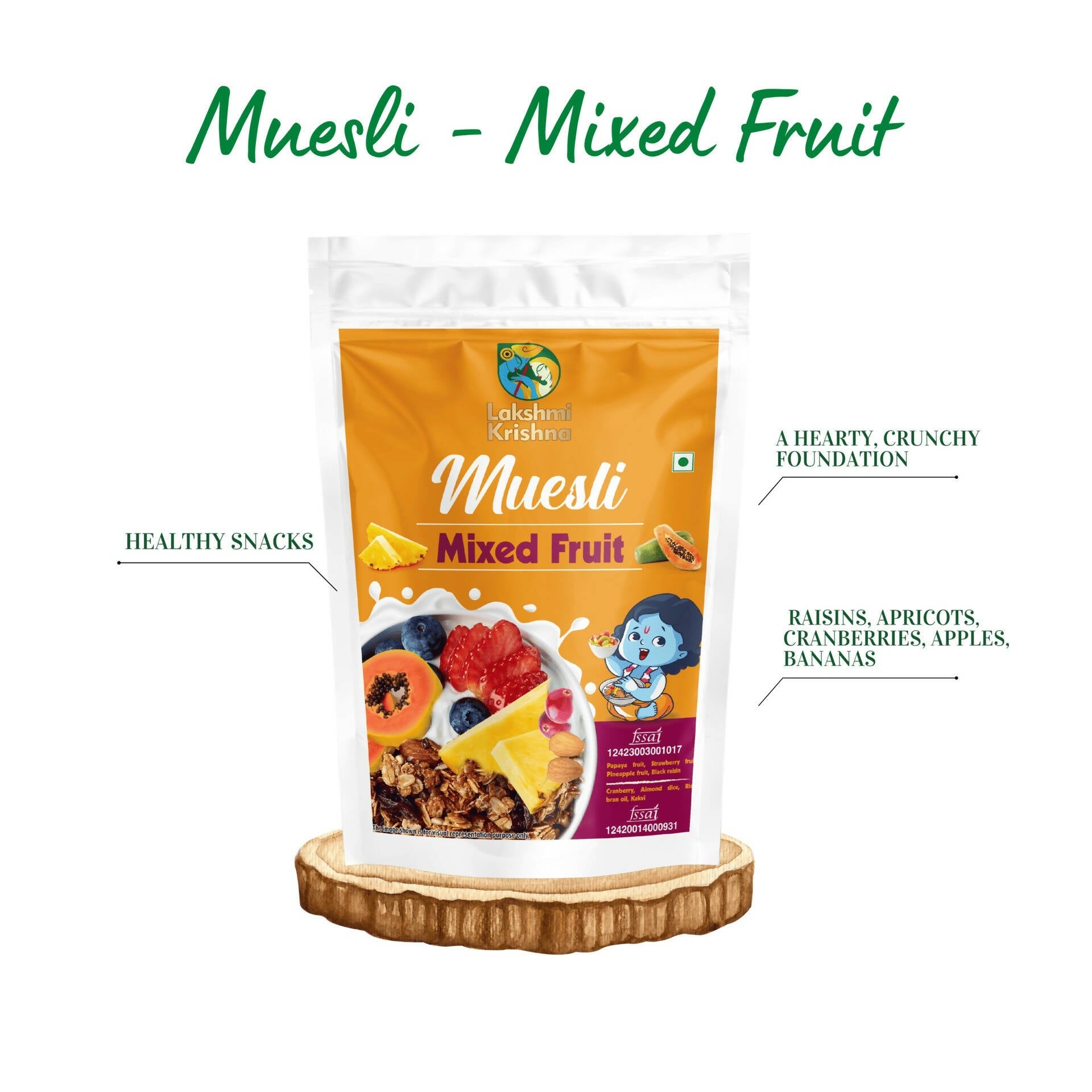 Lakshmi Krishna Muesli - Mixed Fruit - Swadesiicart