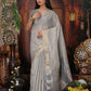 Shree Shyam Fashion Organza Gray Saree