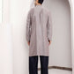 Grey Viscose Designer Chikankari Embroidery Work Men's Kurta - Mahotsav | Swadesiicart