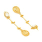 Glass Kundan Antique finish Long Earrings - Ruby Raang | Swadesiicart