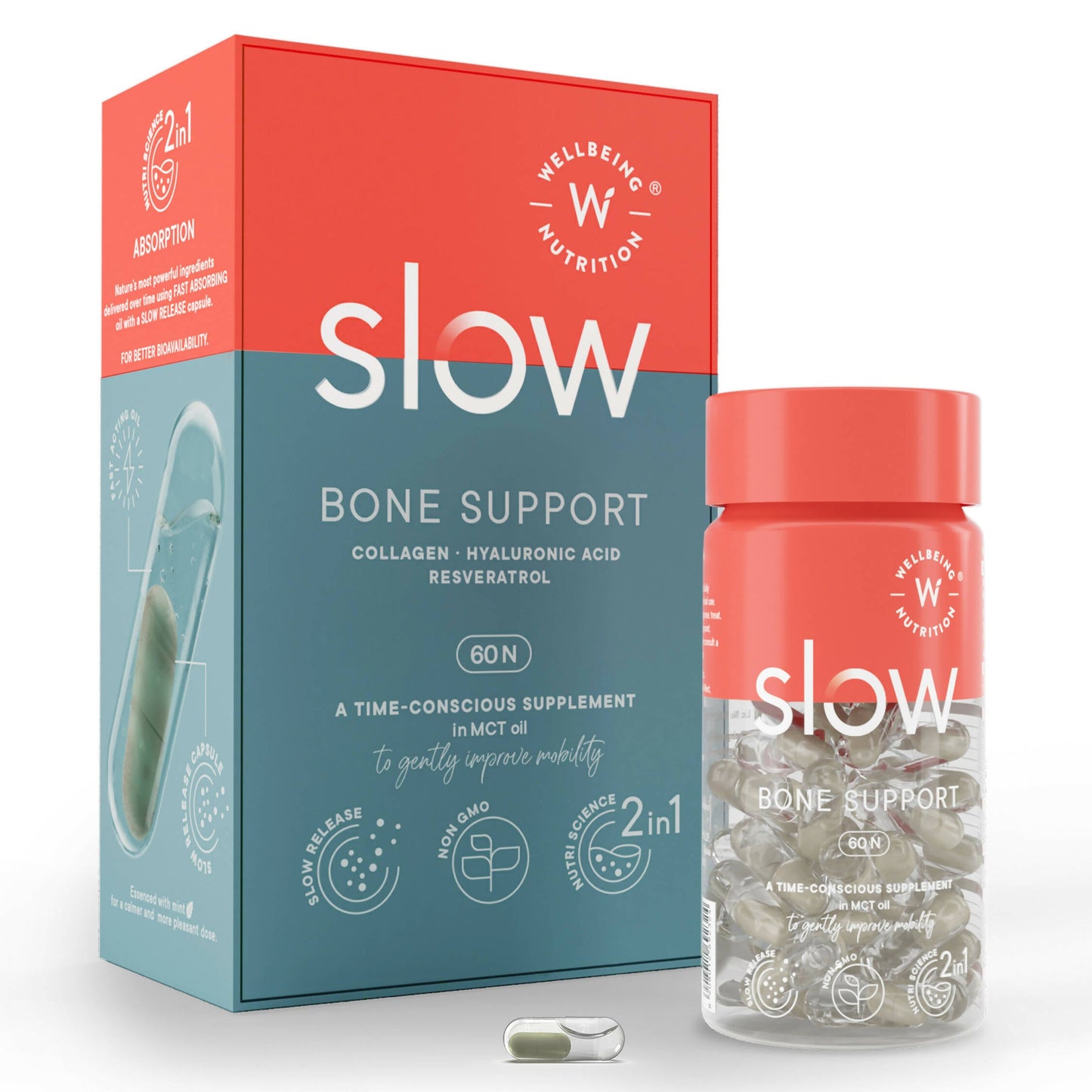 Wellbeing Nutrition Slow | Bone & Joint Support Capsules - Nutritionalab Private Limited