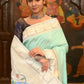 Very Much Indian Handloom Pure Silk Muniya Border Paithani - Electric Blue | Swadesiicart