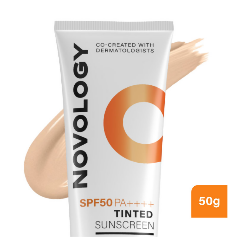 Novology SPF 50 PA++++ Tinted Sunscreen - Swadesiicart