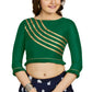 Aastha Fashion Women's Bottle Green Art Silk Designer Party Wear Readymade Blouse