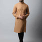 Even Apparels Brown Color Pure Cotton Men's Kurta With Band Collar (CHK1200) | Swadesiicart
