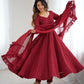 Joban Fashion Maroon Kurta Set Georgette Sequence Embroidery Work - Swadesiicart
