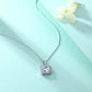 Cauer Radiant Moissanite Pendant Necklace in 925 Sterling Silver, White Gold Plated | Swadesiicart