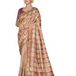 Peach Rangkat Tussar Silk Woven Design Saree with Unstitched Blouse - Mohmanthan Eshani | Swadesiicart