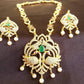 Latest Multicolor AD Peacock Bridal Necklace Set