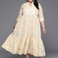 Ahalyaa Women's Traditional wear Ethnic Dress - Off White | Swadesiicart