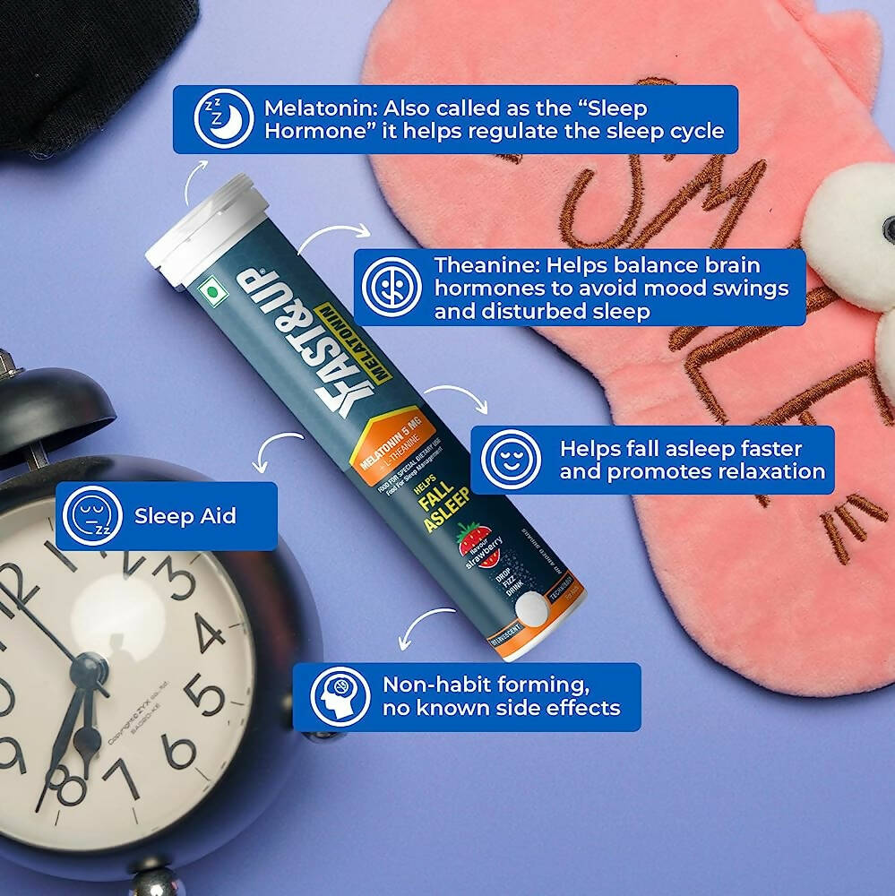 Fast&Up Melatonin Effervescent Tablets – Strawberry Flavor - Swadesiicart