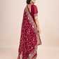 kasee Floral Embroidered Pure Georgette Ready to Wear Saree | Swadesiicart