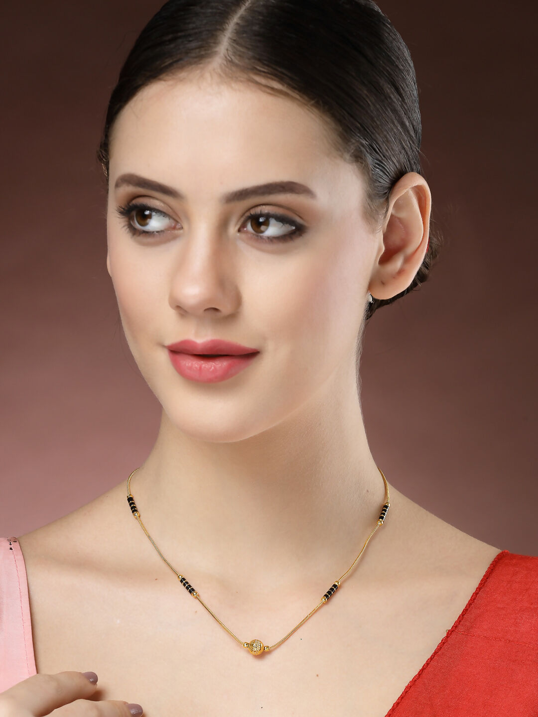 NVR Women's Gold-Polished Mangalsutra | Swadesiicart