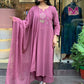 The52 Peach Women's Gorgeous Embroidered Cotton Fabric Straight Kurta Pant with Dupatta Set - Swadesiicart