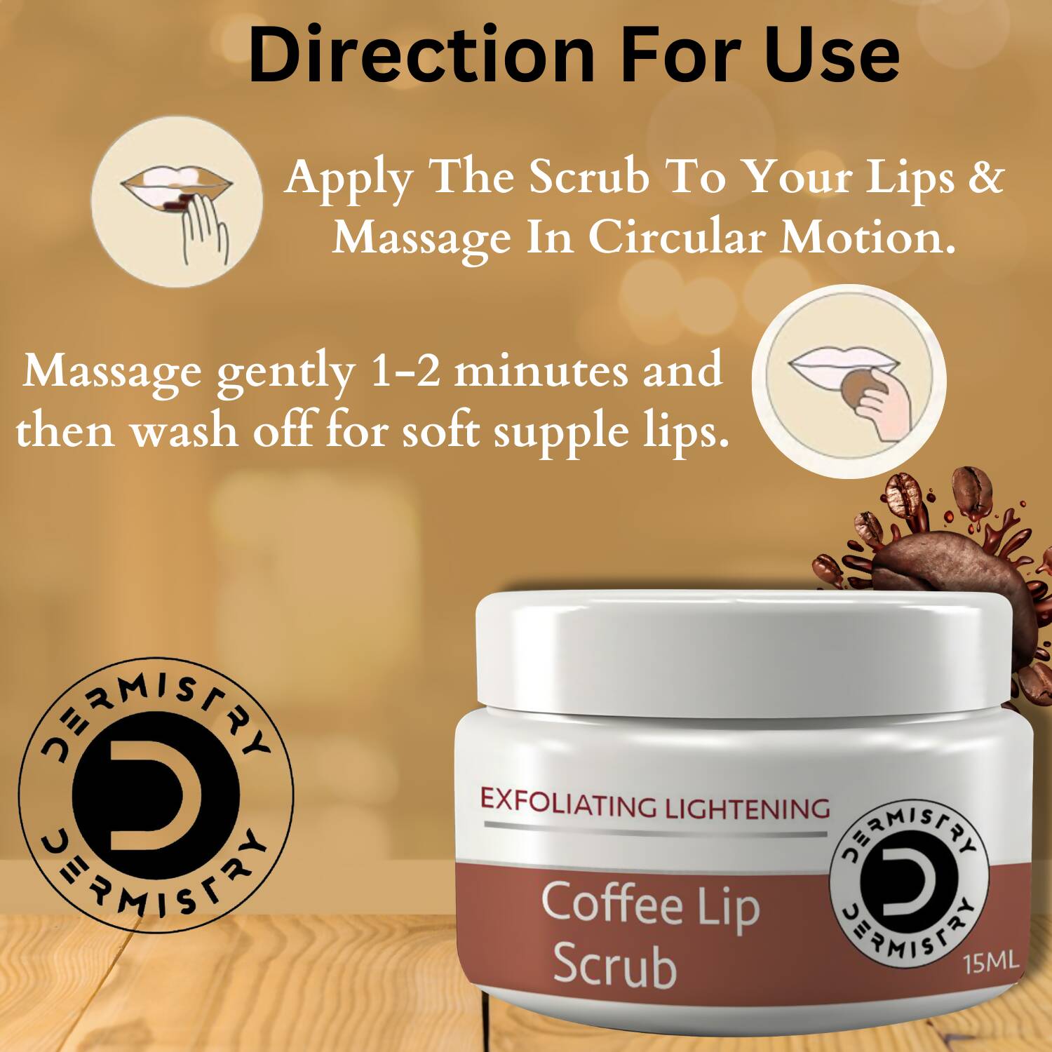 Dermistry Nourishing Lip Balm Strawberry & Coffee Lip Scrub - Swadesiicart