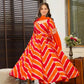Aayaa Designer Printed Tebby Silk Suit - Multi Color