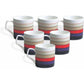 Coffee Mug Set, 220ml/6.6cm, Set of 6, Multicolour - Swadesiicart