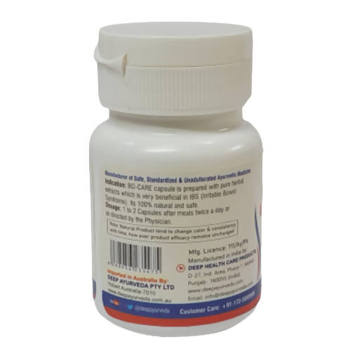 Deep Ayurveda Bo-Care 500mg Veg Capsules - Swadesiicart