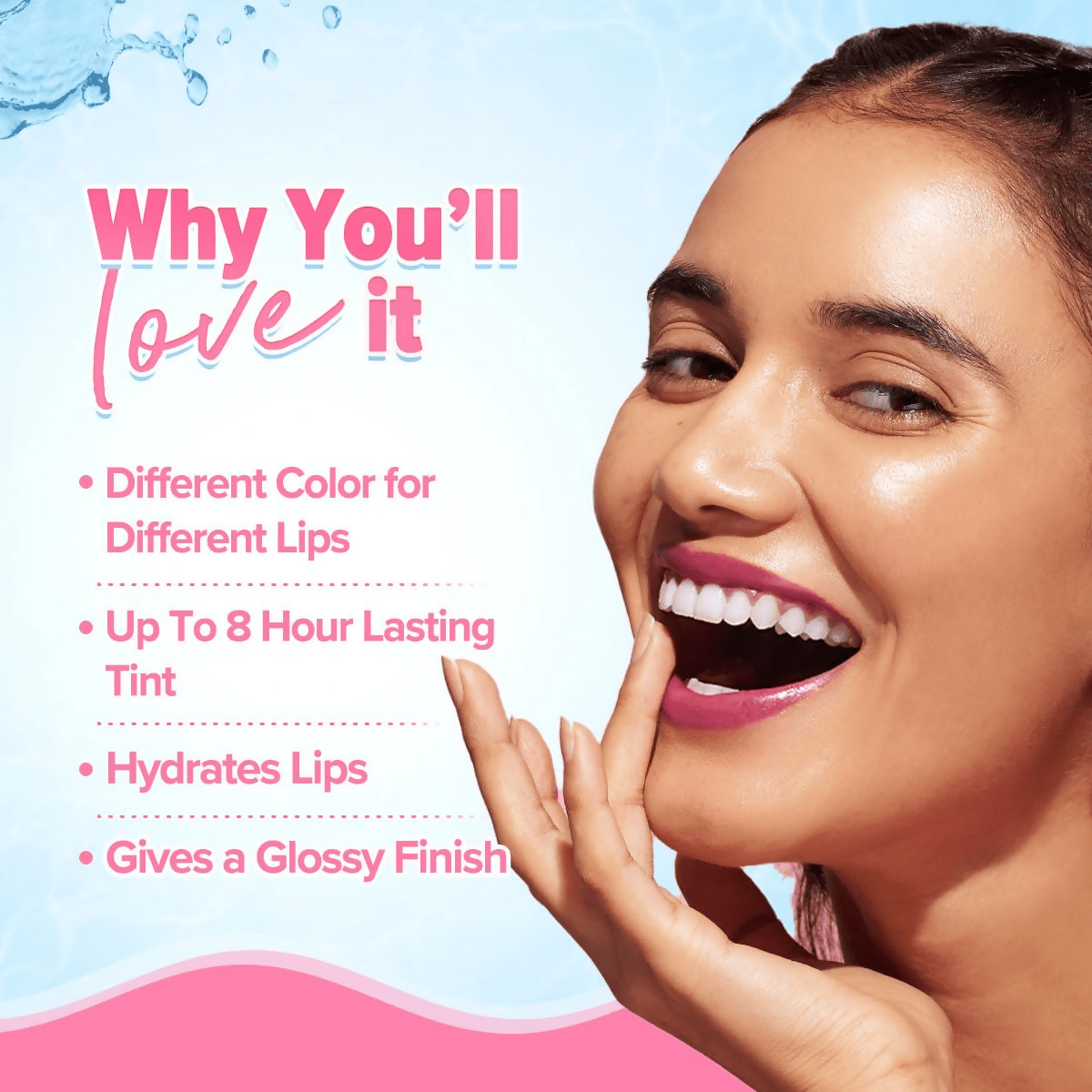 Aqualogica Plump+ Pouty Li-Ph Gloss - Watermelon Slice - Limited Time Offer - Swadesiicart