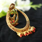 Mominos Fashion Johar Kamal Triple Circle White With Red Big Size Earrings - Swadesiicart