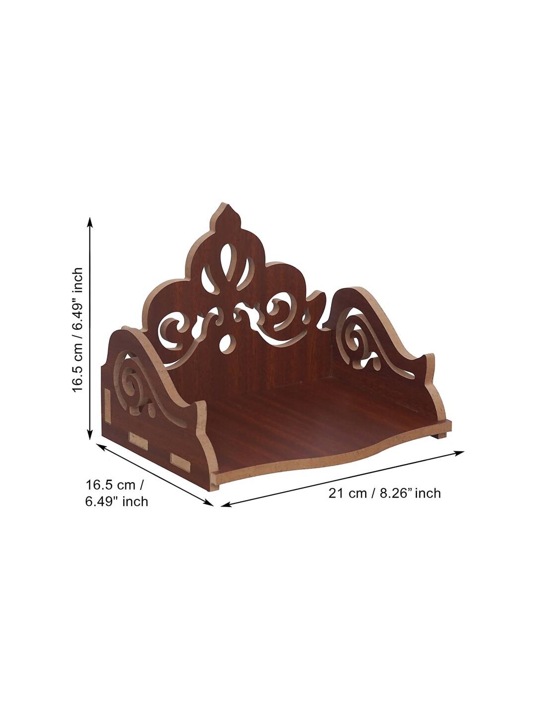 eCraftIndia Brown Decorative Beautiful Wooden Pooja Temple | Swadesiicart