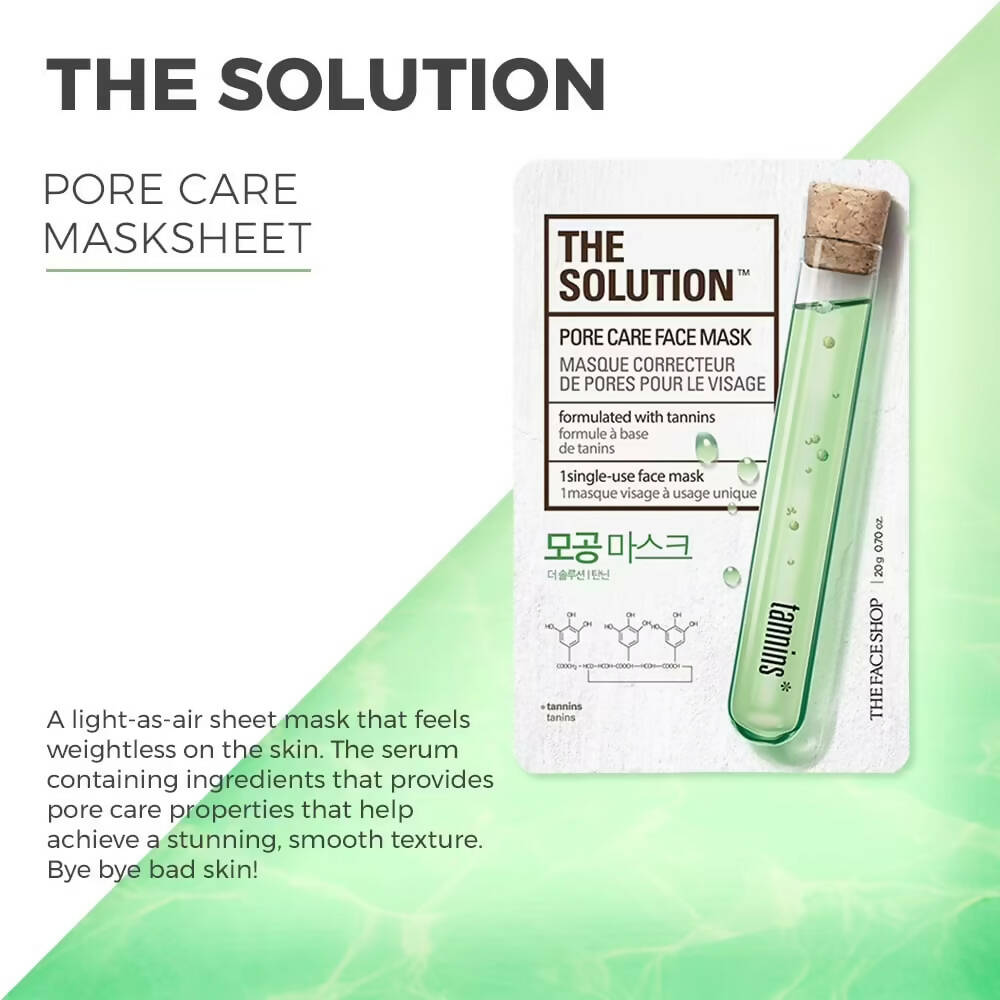 The Face Shop The Solution Pore Care Face Mask - Korean Skincare | Swadesiicart