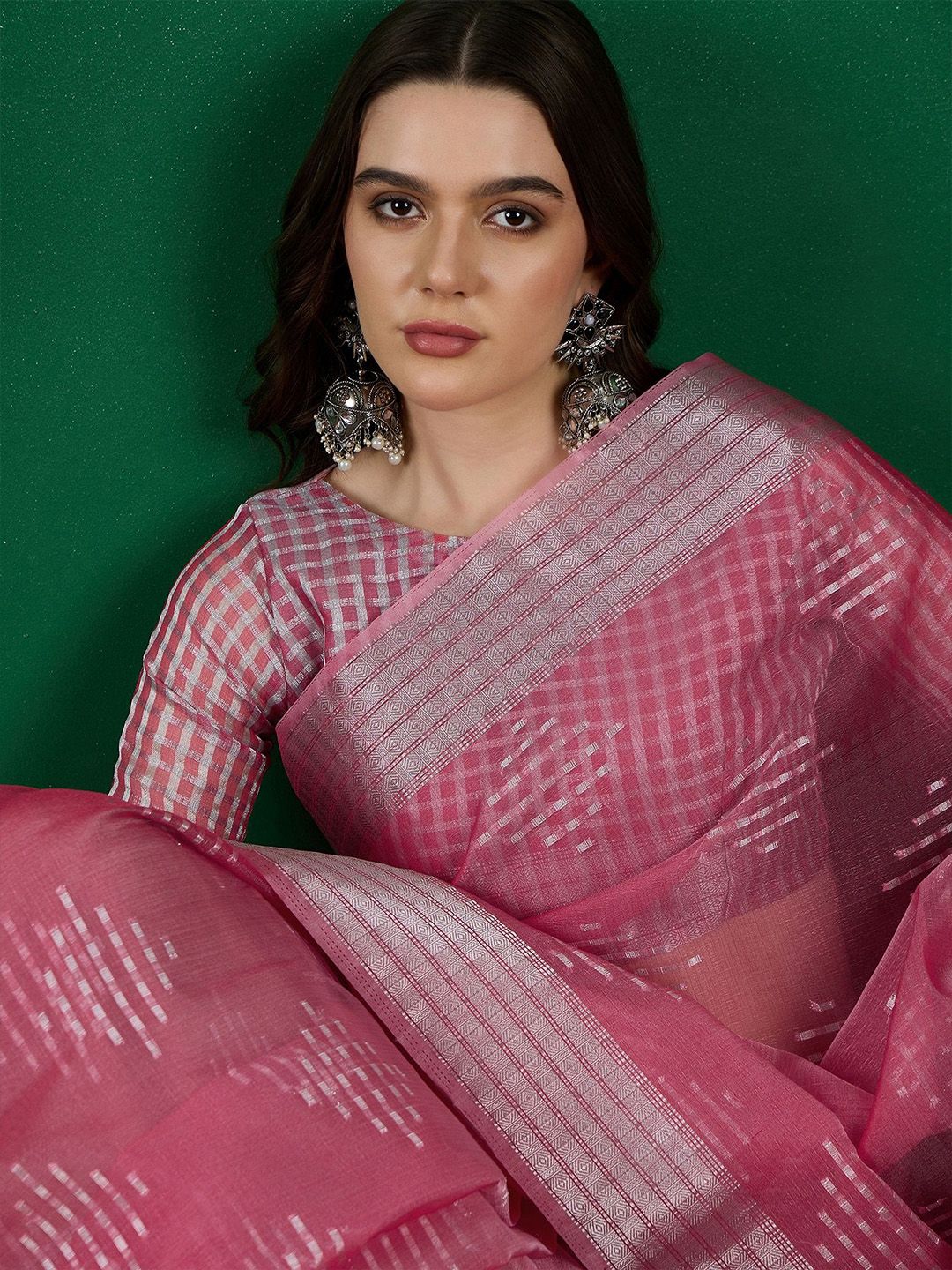 Mitera Woven Design Zari Organza Banarasi Saree | Swadesiicart
