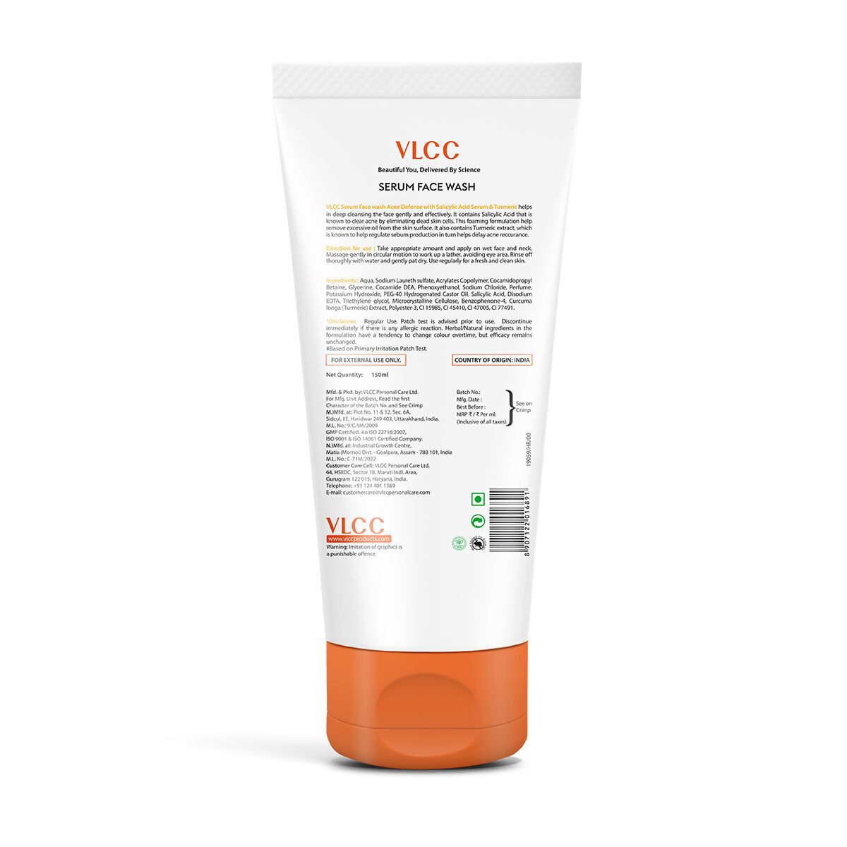 VLCC Acne Defense Serum Face Wash with Salicylic Acid Serum & Turmeric - Swadesiicart